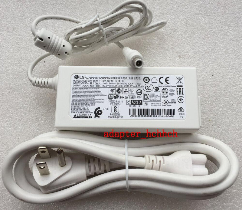 New Original LG 19V 2.53A Adapter&Cord for LG 34WK650-W DA-48F19 LCD-LED Monitor