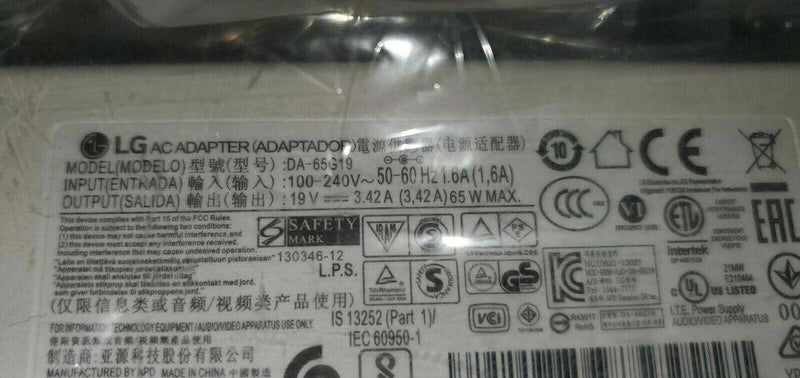 New Original oem LG 19V 3.42A Adapter for LG PF50KA Smart DLP Portable Projector