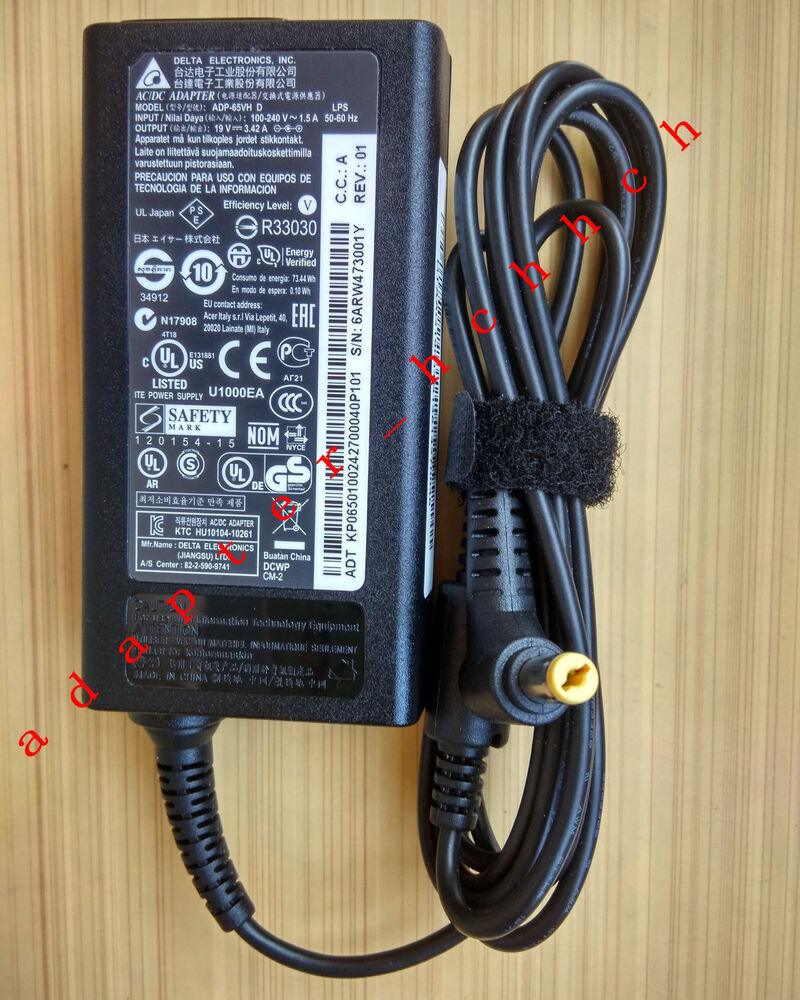 Original OEM Delta Acer 65W Ac Adapter for Acer Aspire V5-571P-6429,V5-571P-6472