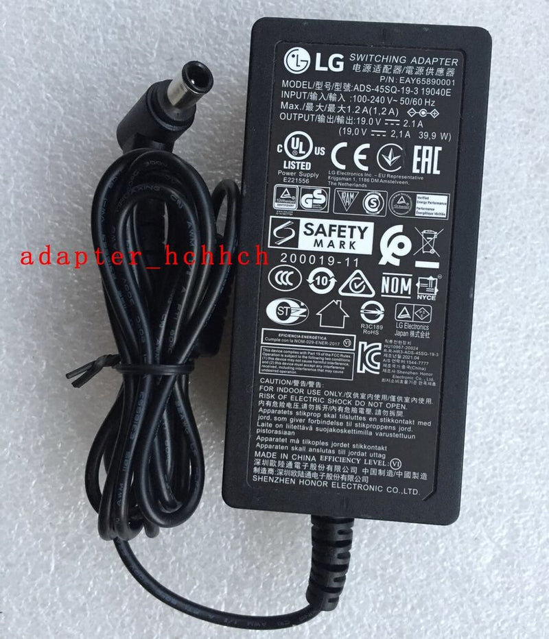 New Original OEM LG Ultragear 32GN550P Monitor ADS-45SQ-19-3 19040E Adapter&Cord