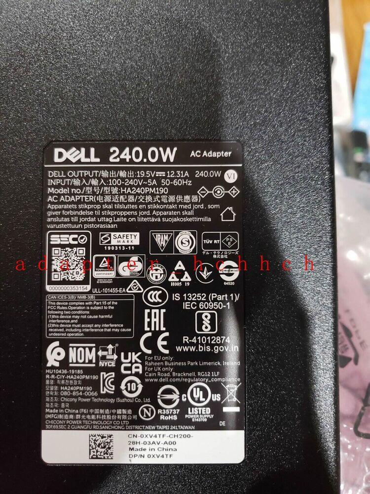 New Original Dell 19.5V 12.31A AC Adapter for Dell Alienware m15 R7 XV4TF Laptop