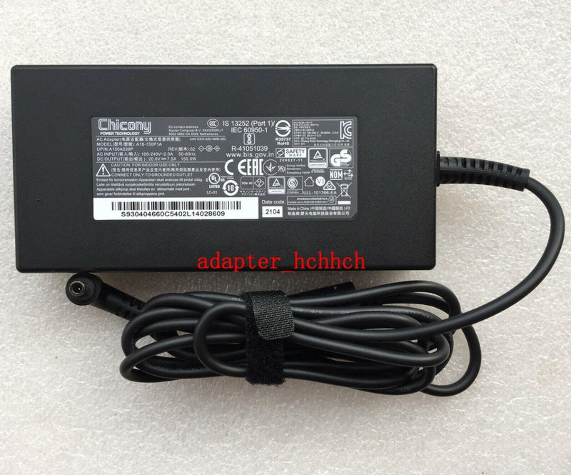 New Original Chicony MSI 20V 7.5A Charger Bravo 15 B5DD-043IN/213MY/028VN/046ID@