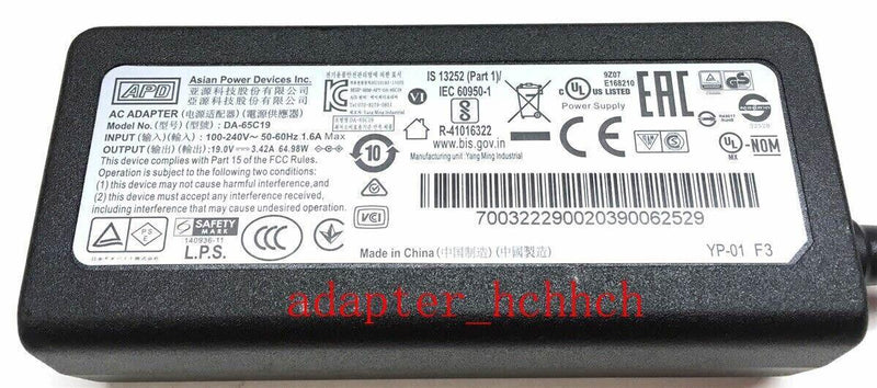 New Original OEM APD 19V 3.42A Adapter for Gigabyte M27Q 27" LED Gaming Monitor@