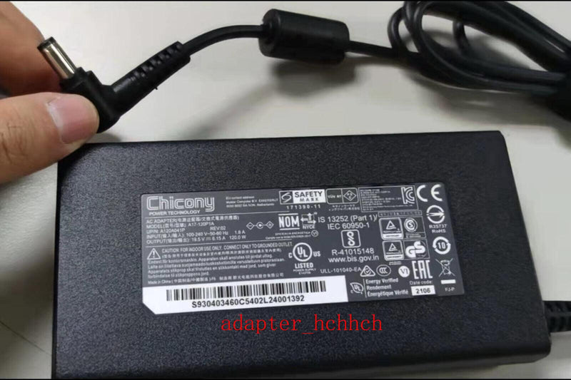 New Original Chicony MSI 19.5V 6.15A AC Adapter for MSI WF65 10TI-444,A17-120P1A