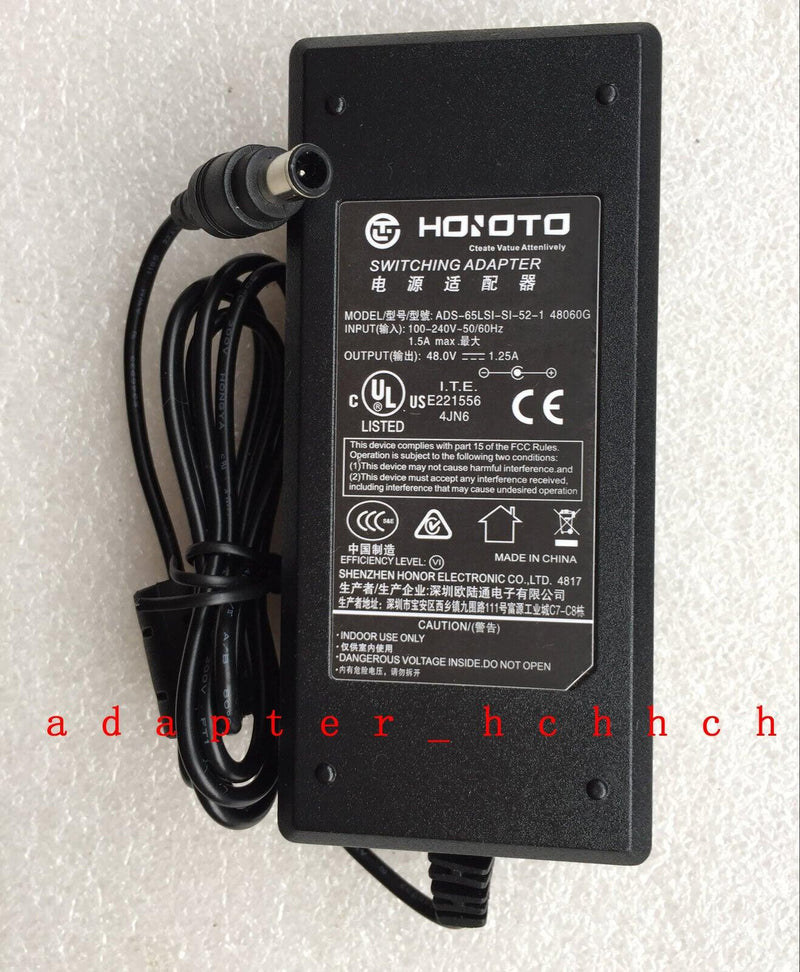 New Original Hoioto 48V 1.25A AC/DC Adapter for Avtech AVH0401 4CH NVR POE