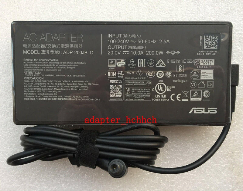 New Original ASUS TUF Gaming F15 FX506HM ADP-200JB D 200W 20V AC Adapter