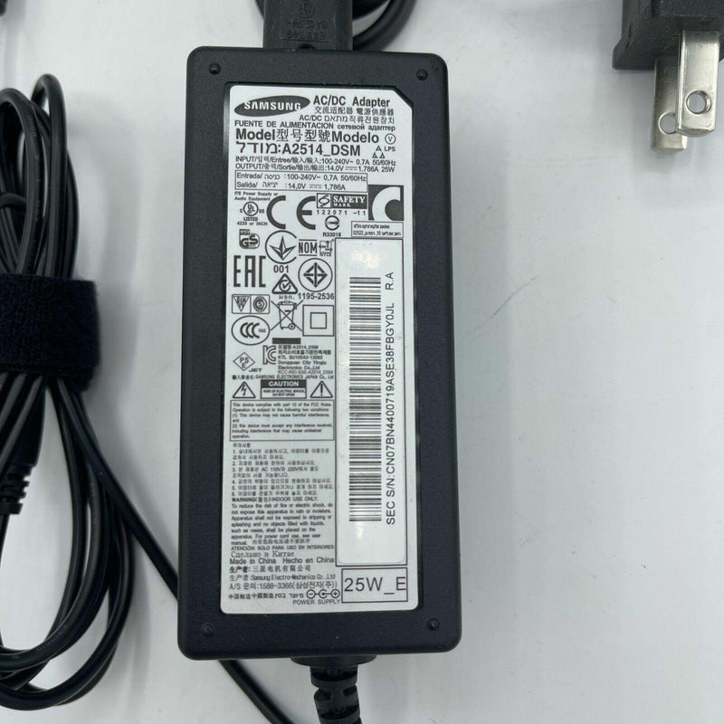 New Original OEM Samsung LCD Monitor A2514_DSM 14V 1.786A 25W AC/DC Adapter&Cord