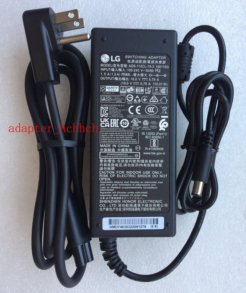 New Original OEM LG 19V 5.79A Adapter for LG 24CQ650I-6N All-in-One Thin Client@