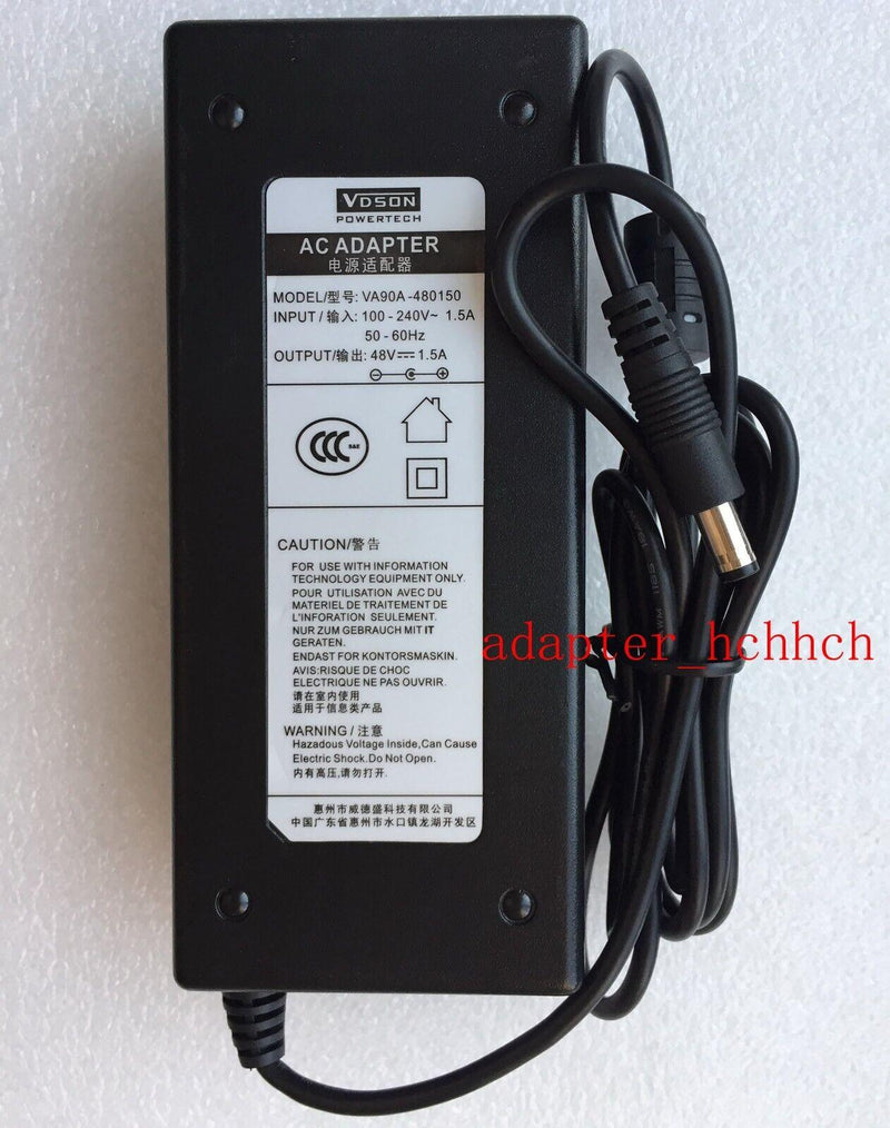 New Original OEM 48V AC Adapter&Cord For Hikvision NVR ERI-Q104-P4 4CH POE 2TB