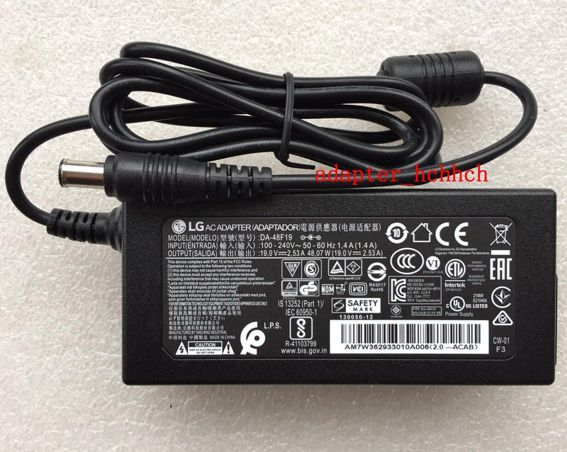 New Original LG 29UB67-P LED LCD Monitor DA-48F19 19V 2.53A Adapter&Cord/Charger