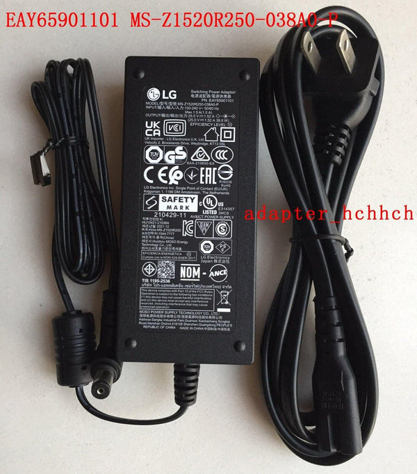 New Original LG SNC4R Sound Bar EAY65901101 MS-Z1520R250-038A0-P AC Adapter&Cord