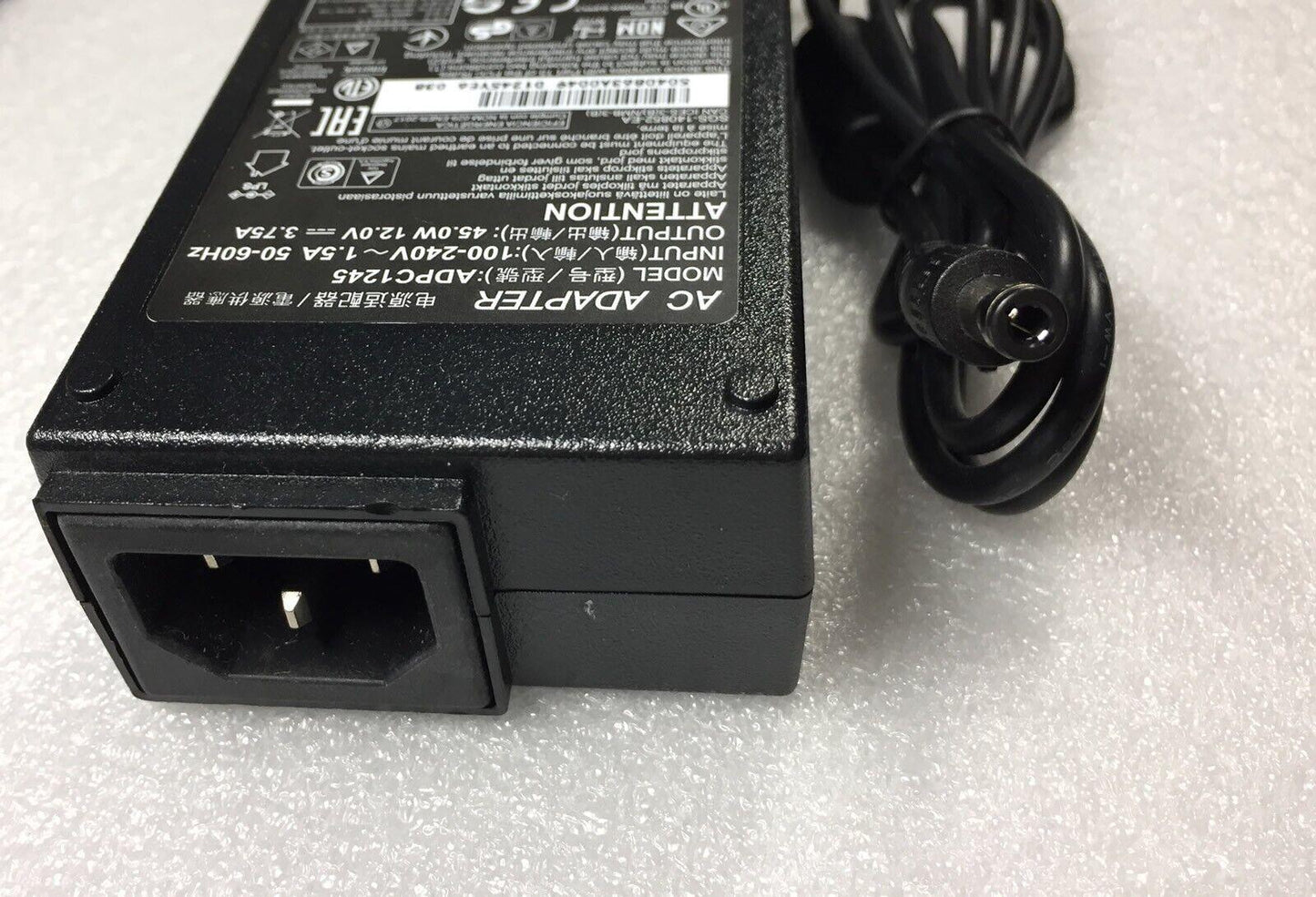 New Original AOC ADPC1245 12V 2.37A AC/DC Adapter&Cord for AOC LCD-LED Monitor