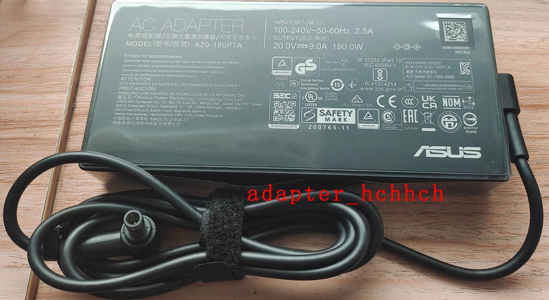 New Original ASUS Rog Zephyrus G14 GA401QM-XS98Q-WH A20-180P1A 20V 9A AC Adapter