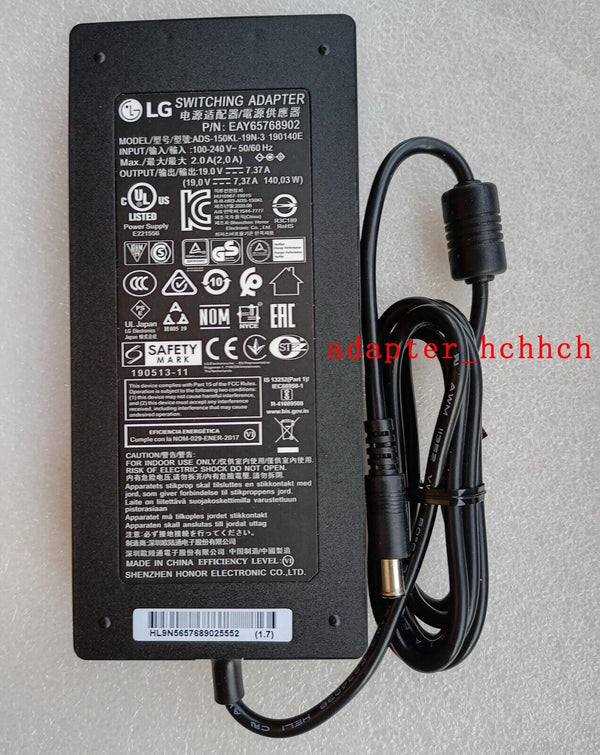 New Original OEM LG 38GN950-B Monitor EAY65768902 19V 7.37A 140W AC Adapter&Cord