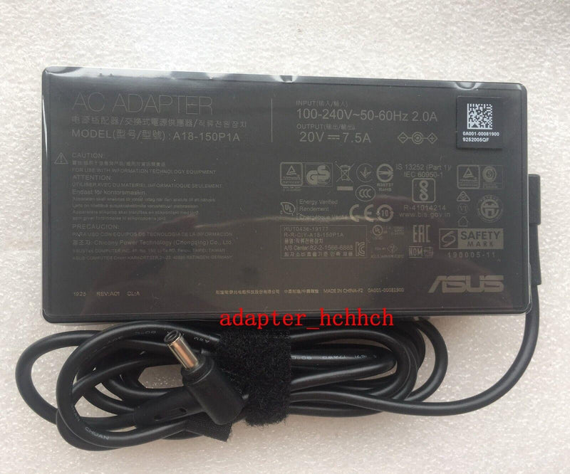 New Original ASUS 20V 7.5A Adapter&Cord for Asus Vivobook 15 X571GT-WB711 Laptop