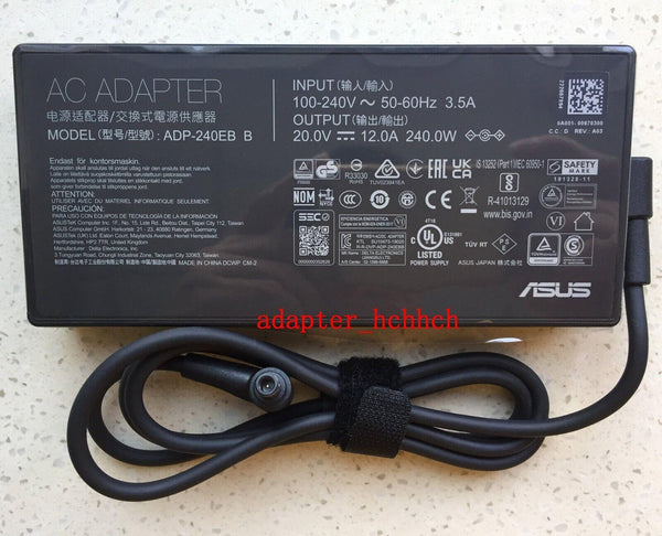 New Original ASUS ZenBook Pro Duo 15/i9-12900H/RTX3060 ADP-240EB B AC/DC Adapter