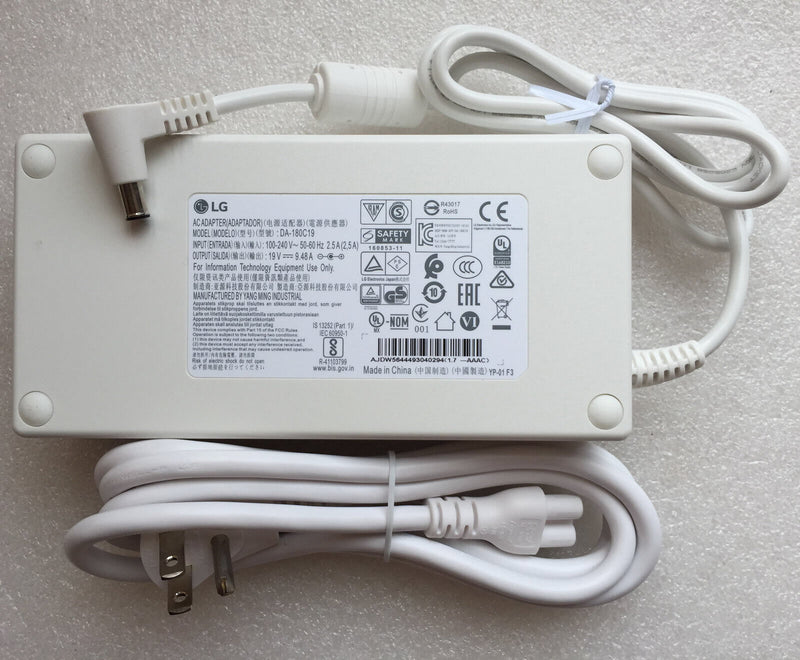 New Original LG 19V 9.48A AC Adapter&Cord for LG 38WK95C-W DA-180C19 LED Monitor