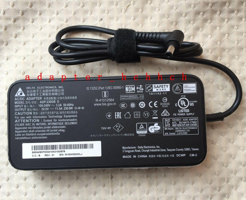 New Original MSI Stealth GS76 11UH-264AU ADP-230GB D Delta 230W 20V Adapter&Cord