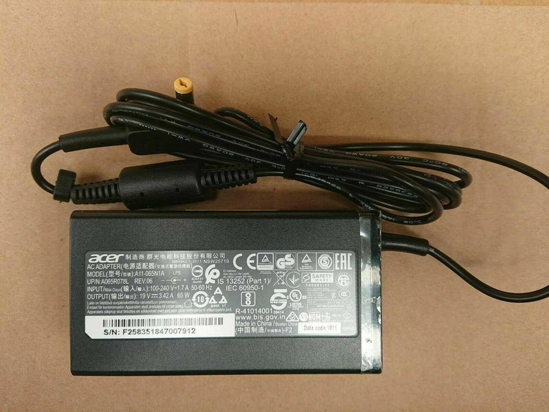 Original OEM Acer 65W 19V 3.42A AC Adapter&Cord for Acer Desktop Aspire XC-830