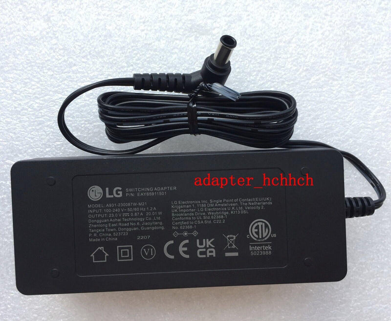 New Original LG SQC1 Wireless Sound Bar A931-230087W-M21 23V 0.87A AC/DC Adapter