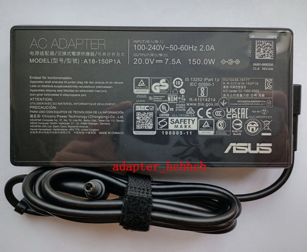 New Original Asus K6500ZC/K6500ZE/K6500ZH A18-150P1A 20V 7.5A AC/DC Adapter&Cord