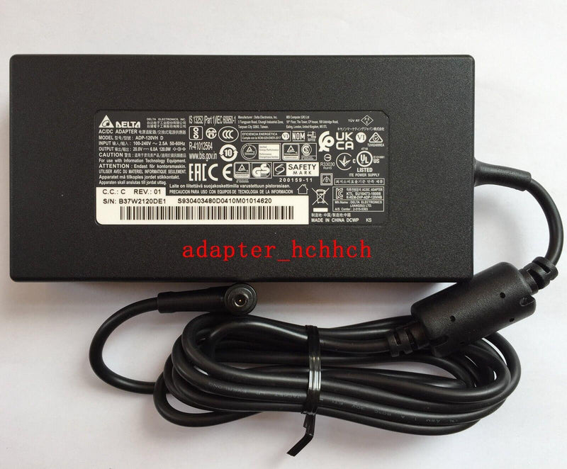 New Original OEM MSI GF63 Thin 12VE-068US ADP-120VH D Delta 20V 6A AC/DC Adapter