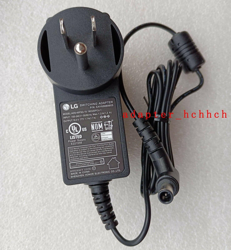 New Original LG 19V AC/DC Adapter for LG UltraGear 24GN50W-B EAY65889905 monitor