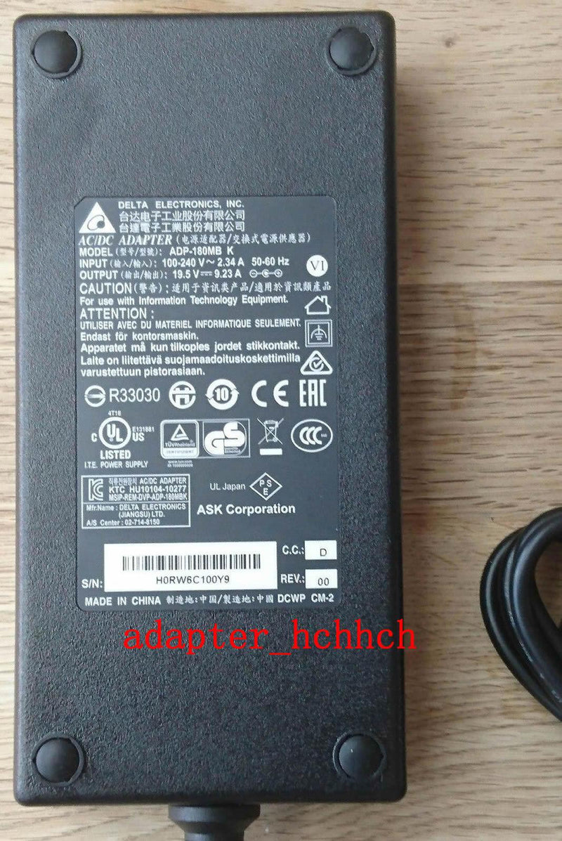 New Original OEM Delta 180W 19.5V AC Adapter for Clevo P950ER,P955ER ADP-180MB K