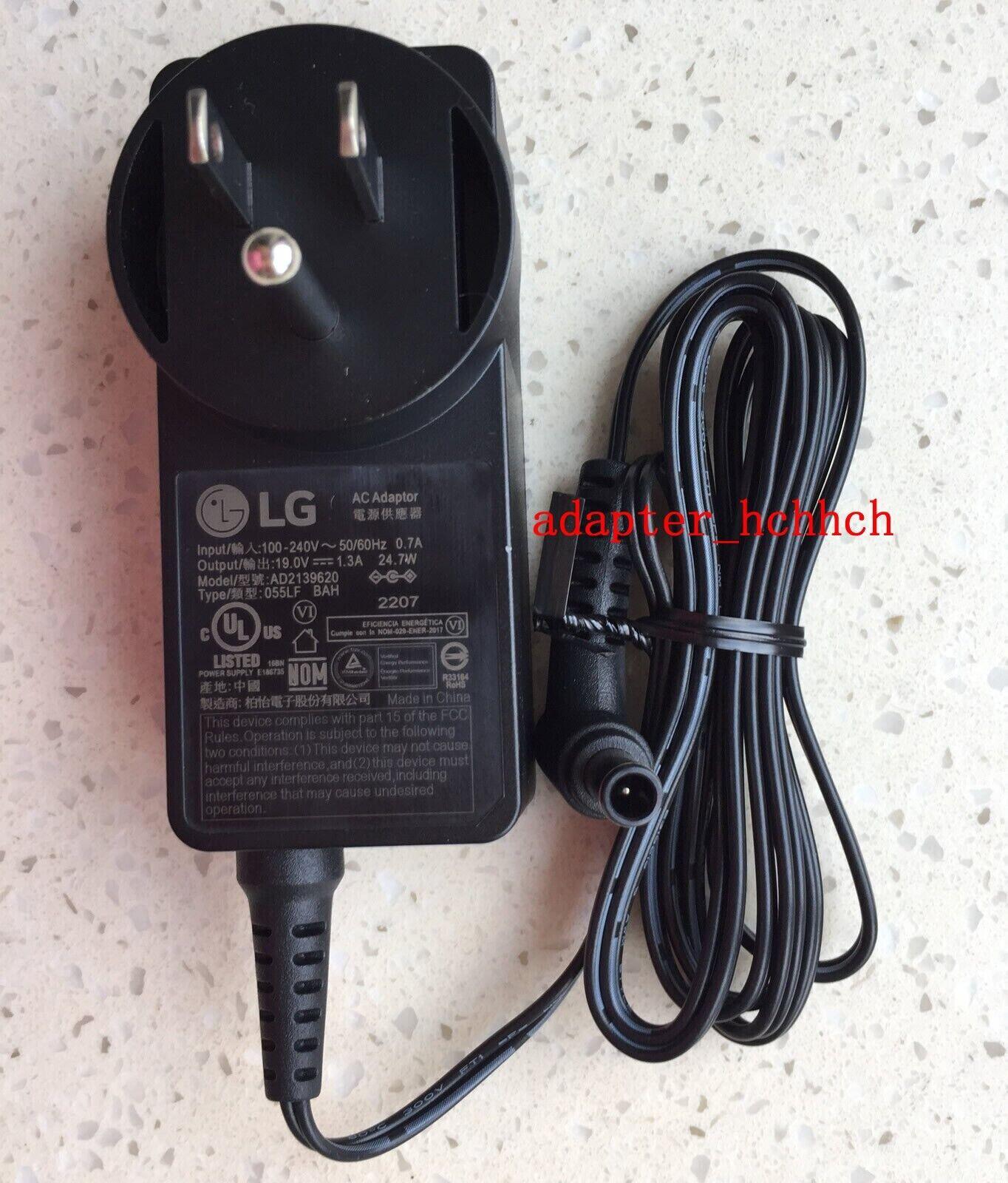New Original LG 19V 1.3A 24.7W AC Adapter&Cord for LG 24MP60G AD2139620 Monitor@