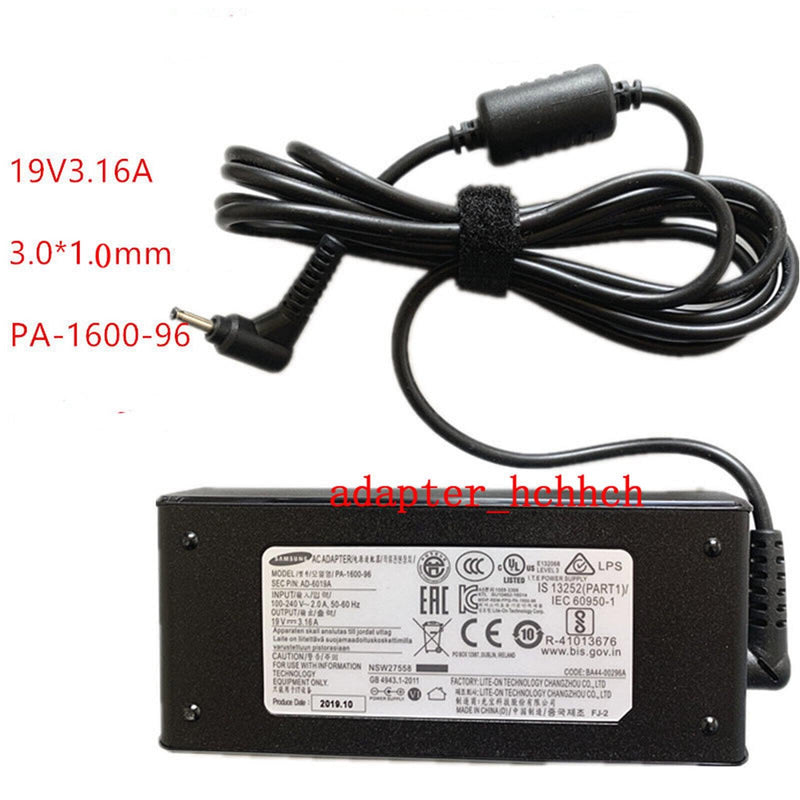 New Original Samsung NP740U3E-K02FR PA-1600-96&AD-6019A 19V 3.16A 60W AC Adapter