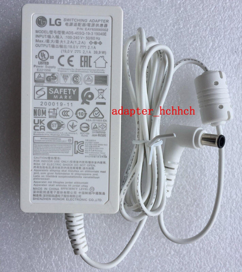 New Original LG EAY65890002 AC Adapter&Cord for LG LCD-LED Monitor TV