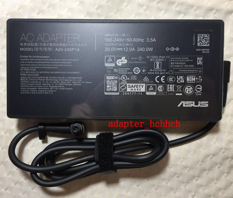 New Original OEM ASUS ROG Zephyrus M16 GU603HR-K8004R A20-240P1A 240W AC Adapter