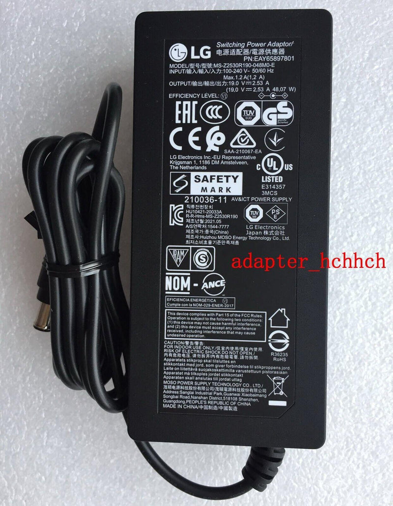 New Original LG EAY65897801 Switching Power Adapter&Cord for LG LCD LED Monitor@