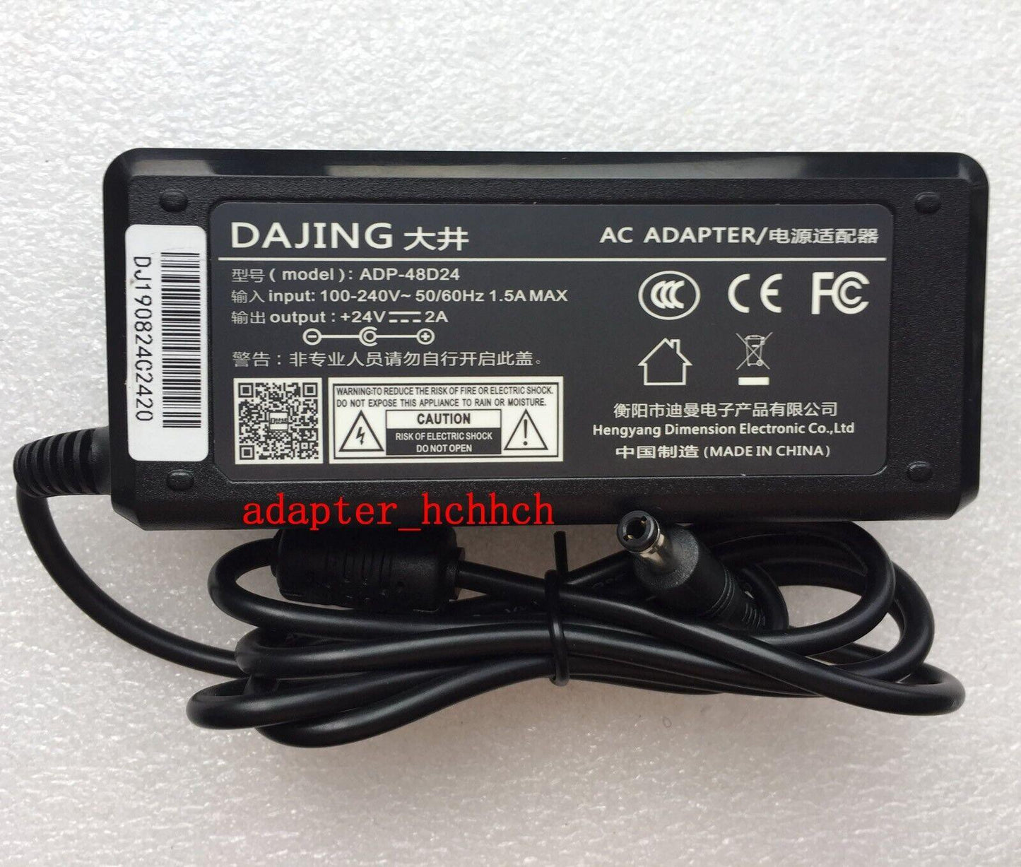 New Original 24V AC Adapter&Cord for Logitech G25 G27 G29 G920 G940 Racing Wheel