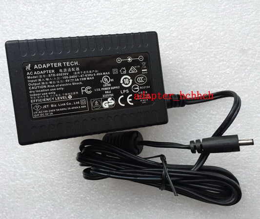 New Original Adapter Tech USA Ac Adapter&Cord Model-STD-05030V USA 5V-3A 15W Max