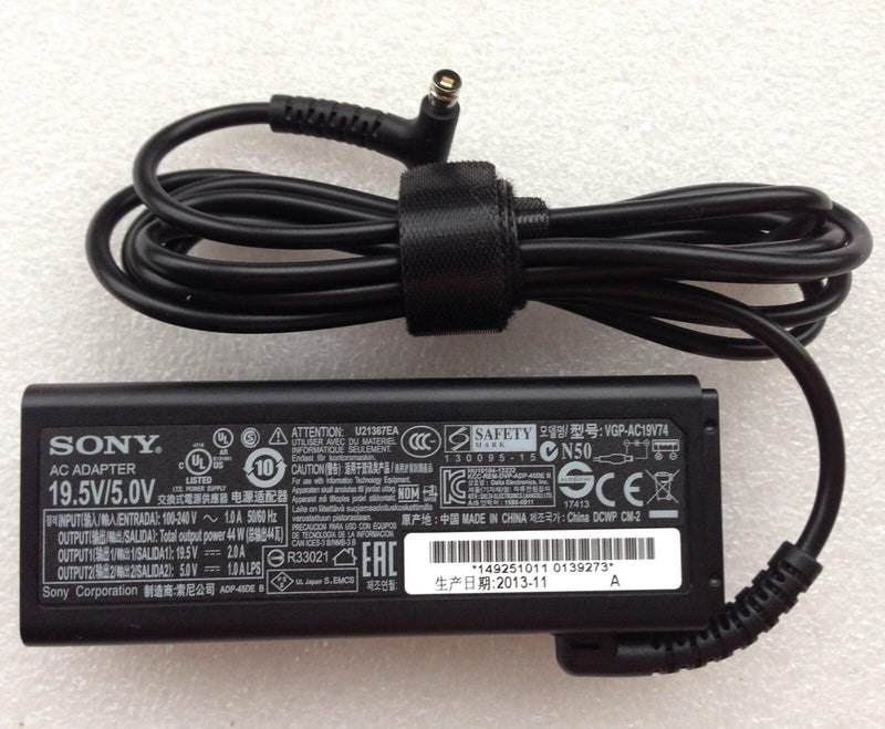 New Original OEM Sony 44W AC/DC Adapter for Sony VAIO Fit 11A SVF11NA1GU Flip PC