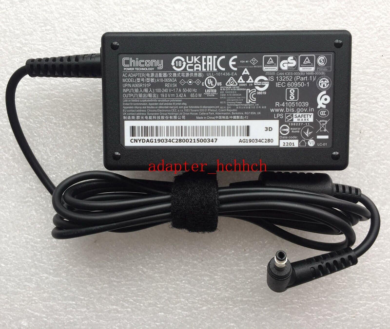 New Original OEM Metabox Edge NL50NU-R7 19V 3.42A 65W AC/DC Adapter&Cord/Charger