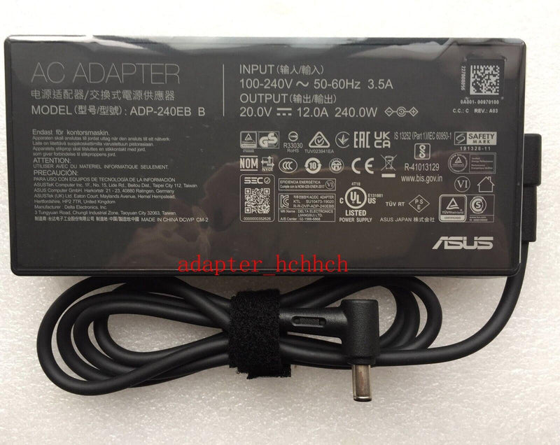 New Original OEM ASUS ROG Strix SCAR 15 G533QR-XS98Q ADP-240EB B 240W AC Adapter