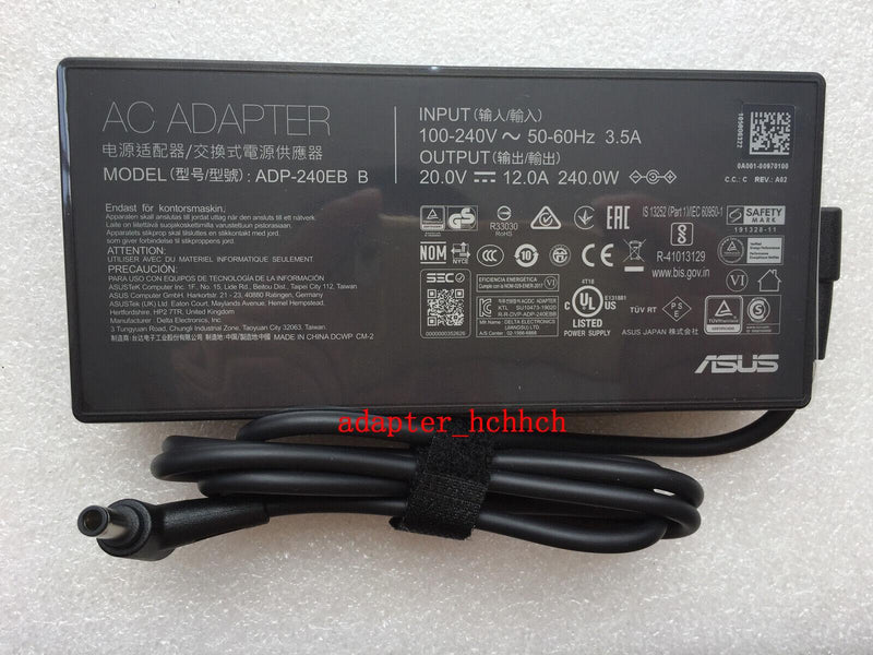 New Original ASUS ROG Zephyrus M16 GU603HM-KR007T ADP-240EB B 240W AC/DC Adapter