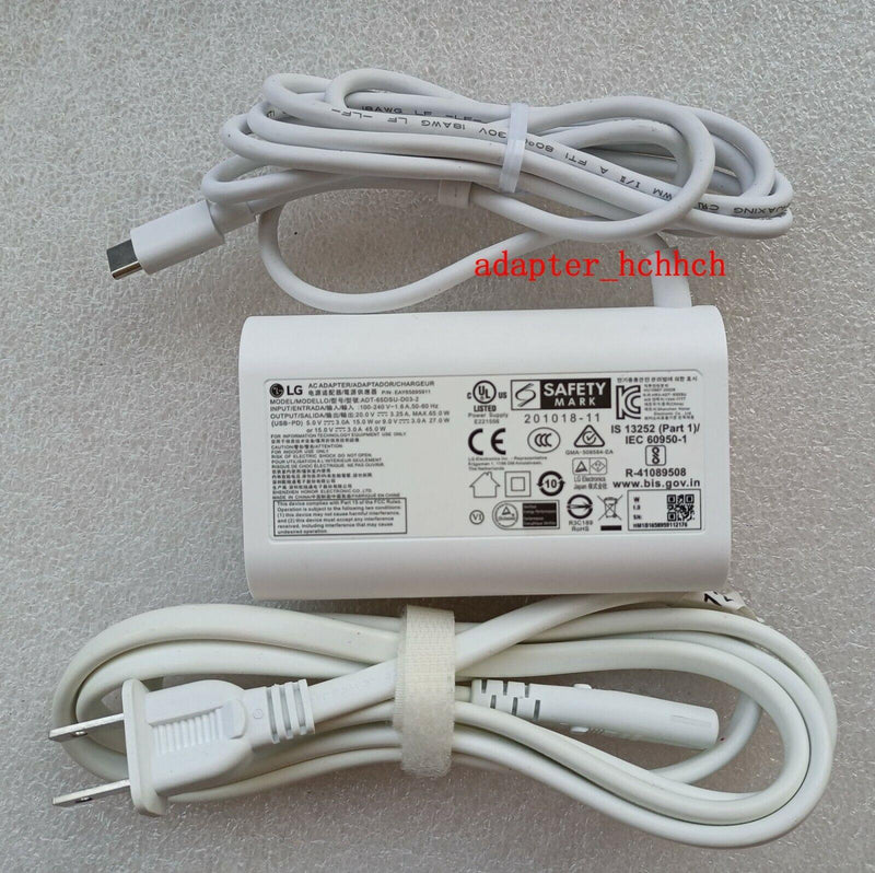 Original LG 65W USB-C Charger gram 15Z90P-P.ADS9U1 ADT-65DSU-D03-2 EAY65895911@@