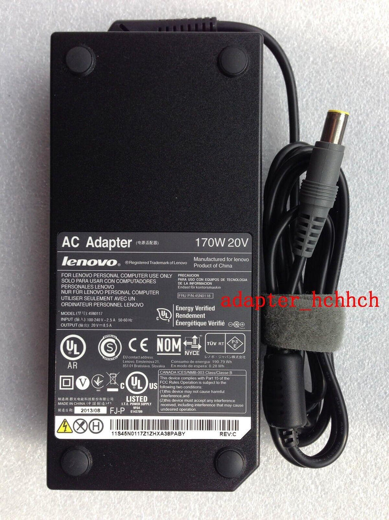 New Original Lenovo 20V 8.5A 170W Adapter for Lenovo ThinkPad W520 W530 Notebook