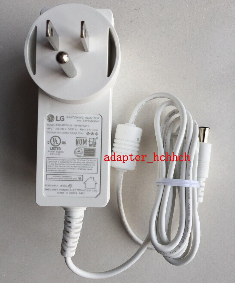 New Original OEM LG 19V 2.53A AC/DC Adapter for LG 34WN650-W EAY65689002 Monitor