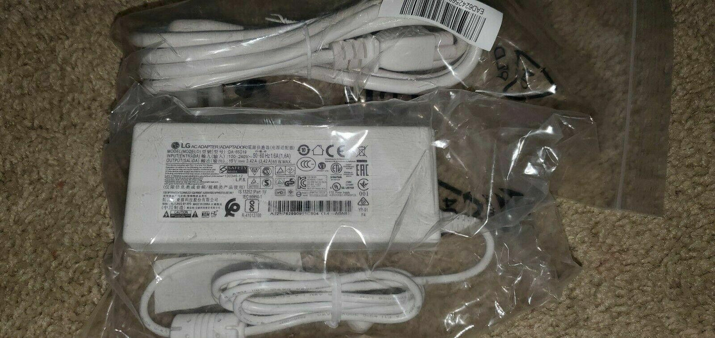 New Original LG 19V 3.42A Adapter&Cord for LG 32UL500-W DA-65G19 LCD-LED Monitor