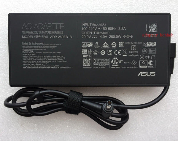 New Original ASUS ROG Strix G16 G614JU/i9-13980HX/RTX4050 ADP-280EB B AC Adapter