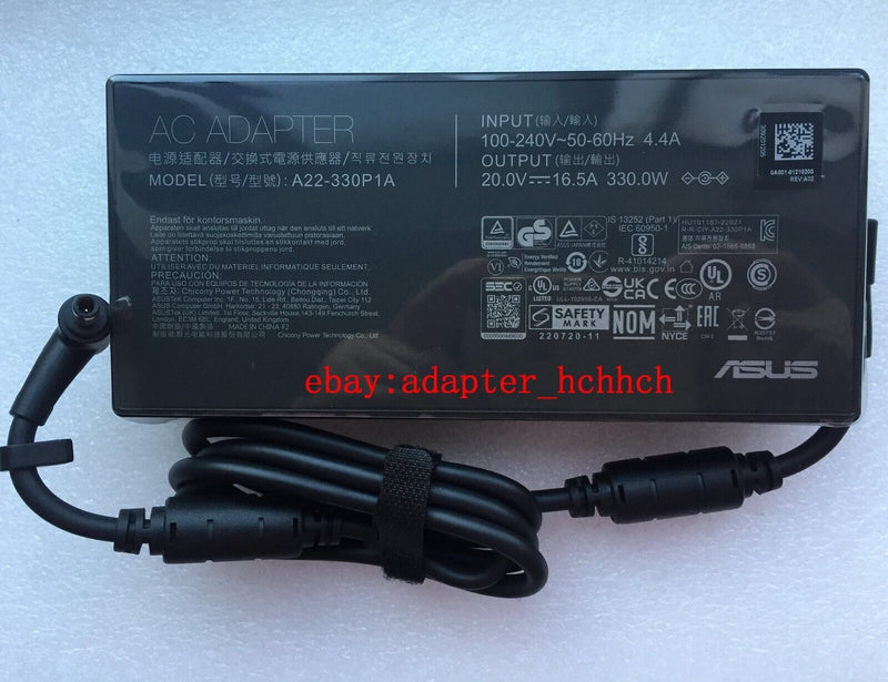 New Original ASUS ROG Strix G18 G814JZR-G18.I94080 A22-330P1A 330W AC/DC Adapter