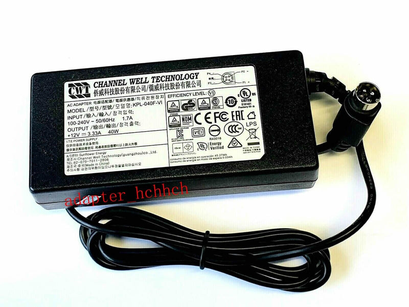 New Original OEM 12V 3.33A AC Adapter&Cord For Hikvision DS-7204HUHI-K1 8CH DVR@