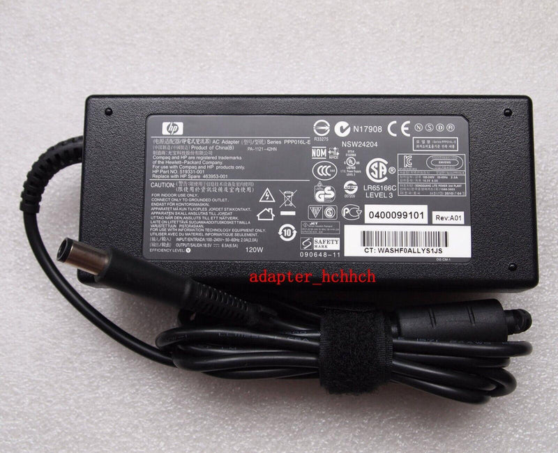 New Original HP 18.5V 6.5A Charger PPP016L-E PA-1121-42HN 519331-001 463953-001@