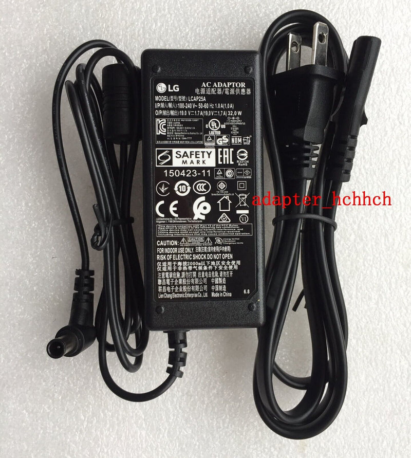 New Original LG 24MT45D 24MT45V 24MT40D Monitor TV LCAP25A 19V 1.7A Adapter&Cord