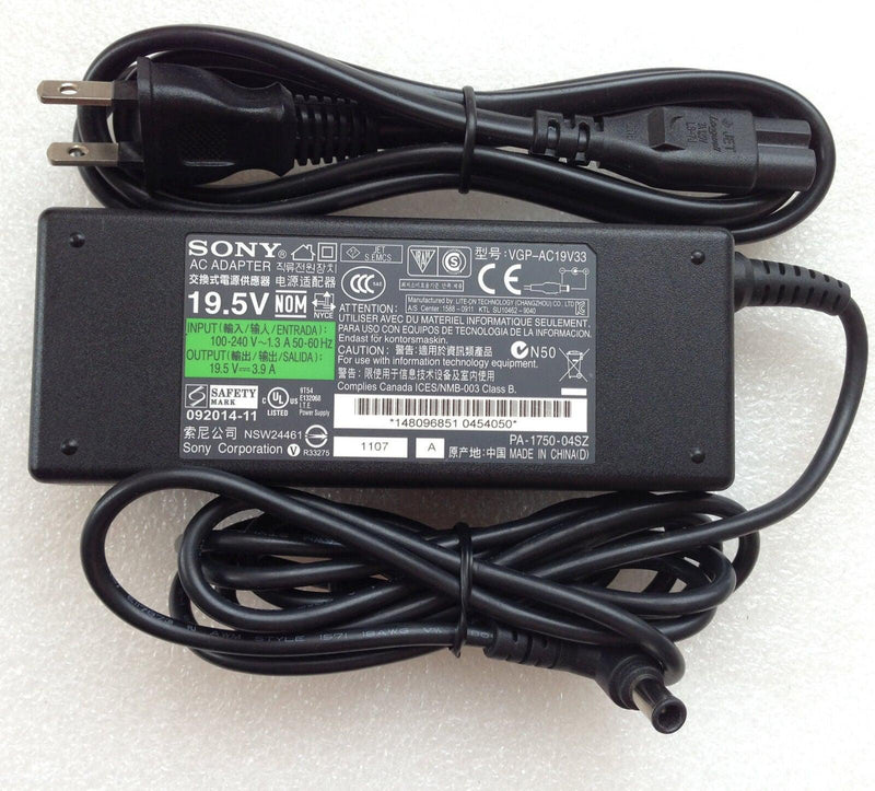 Original OEM AC/DC Adapter for Sony VAIO PCG7173L,VGP-AC19V37,VGP-AC19V33 Laptop