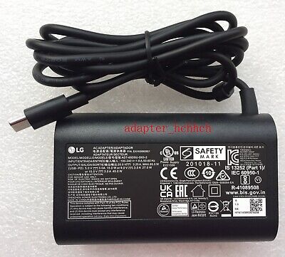 New Original LG Gram 17ZT90P-G.AX36G ADT-65DSU-D03-2 EAY65895901 AC Adapter&Cord